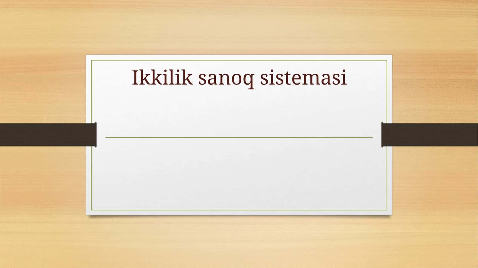 Ikkilik sanoq sistemasi