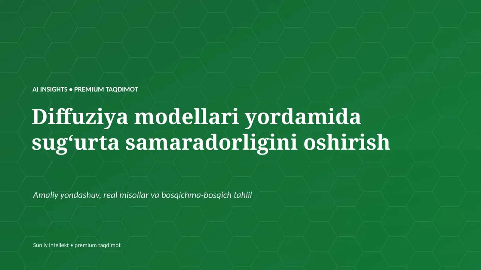 Sun'iy intellekt • premium taqdimot