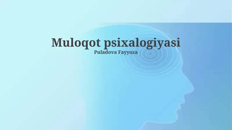 Muloqot psixalogiyasi