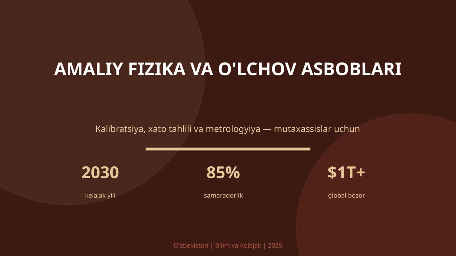 Amaliy Fizika VA O'LCHOV ASBOBLARI