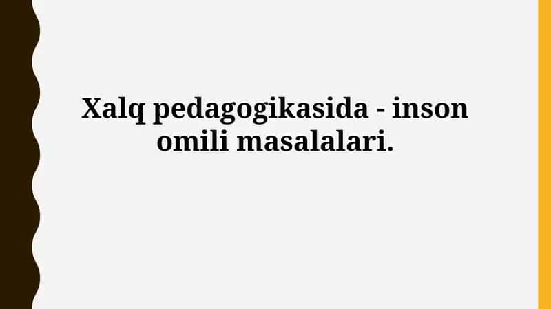 Xalq pedagogikasi