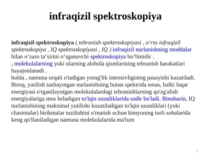 infraqizil spektroskopiya