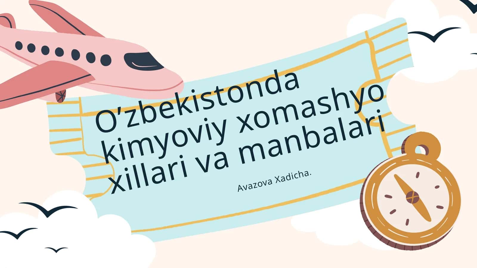 O'zbekistondaki kimyoviy xomashyo xillar va manbalari