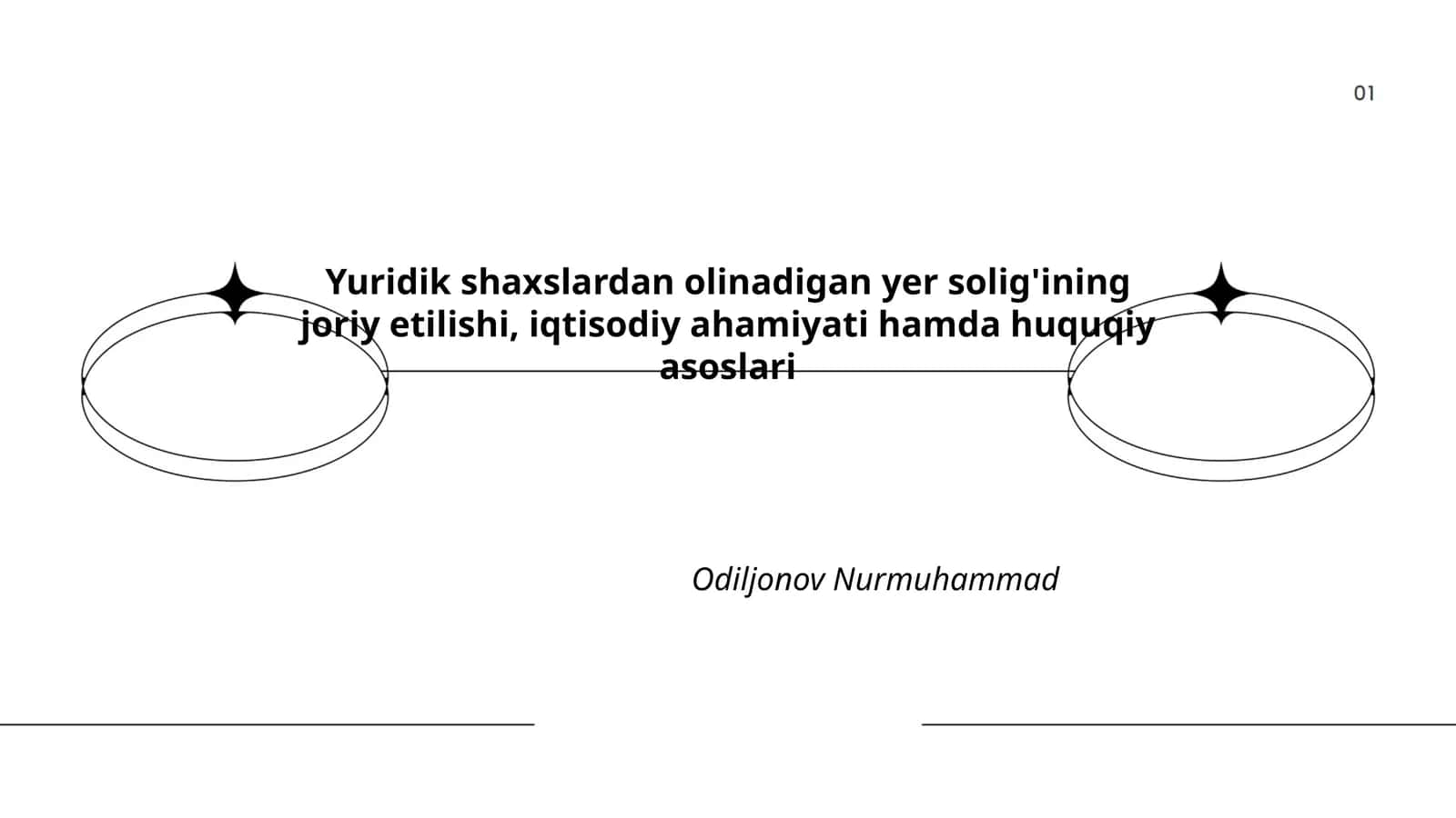 Yer solig'ining joriy etilishi, iqtisodiy ahamiyati hamda huquqiy asoslari