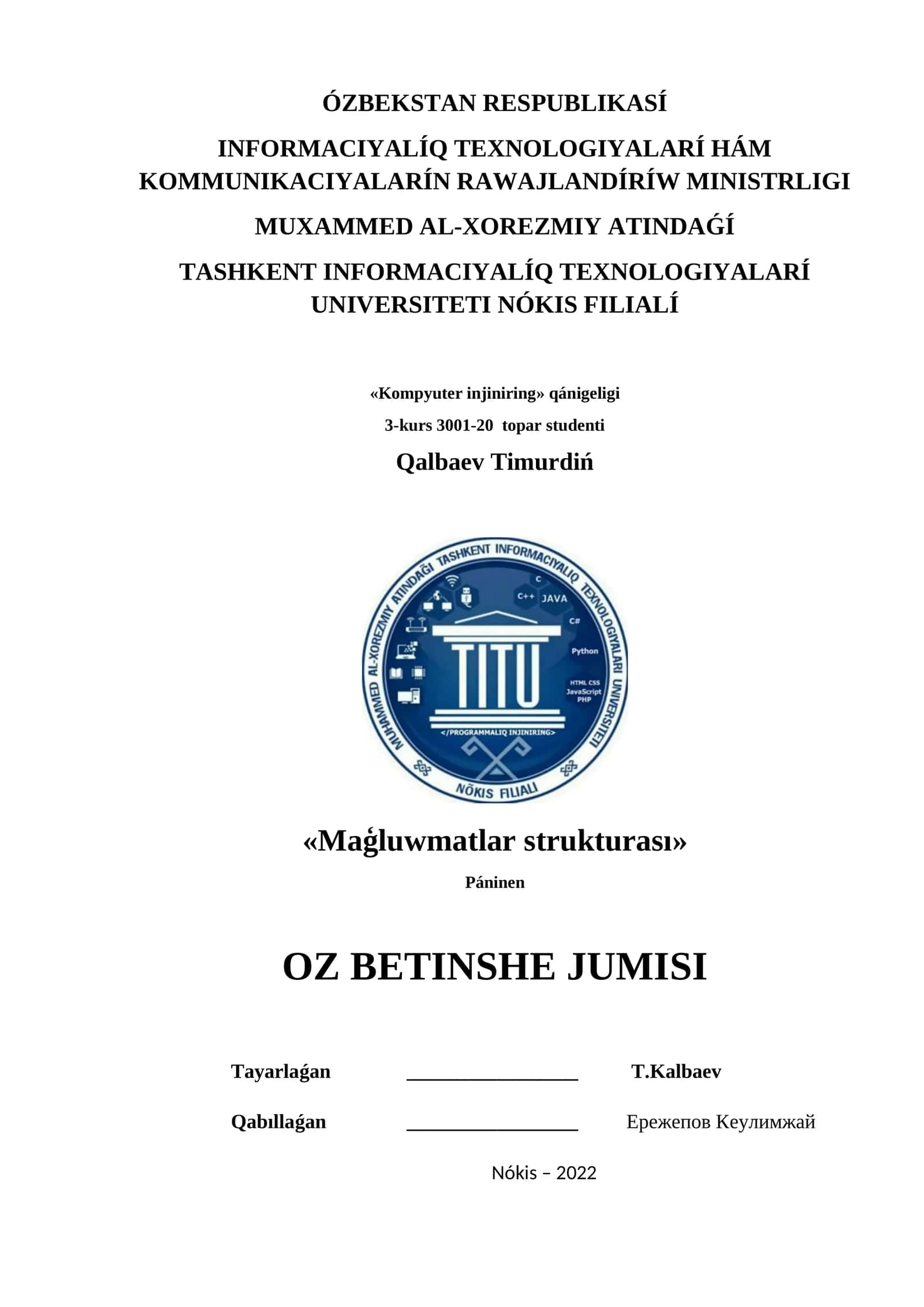 Maģluwmatlar strukturası