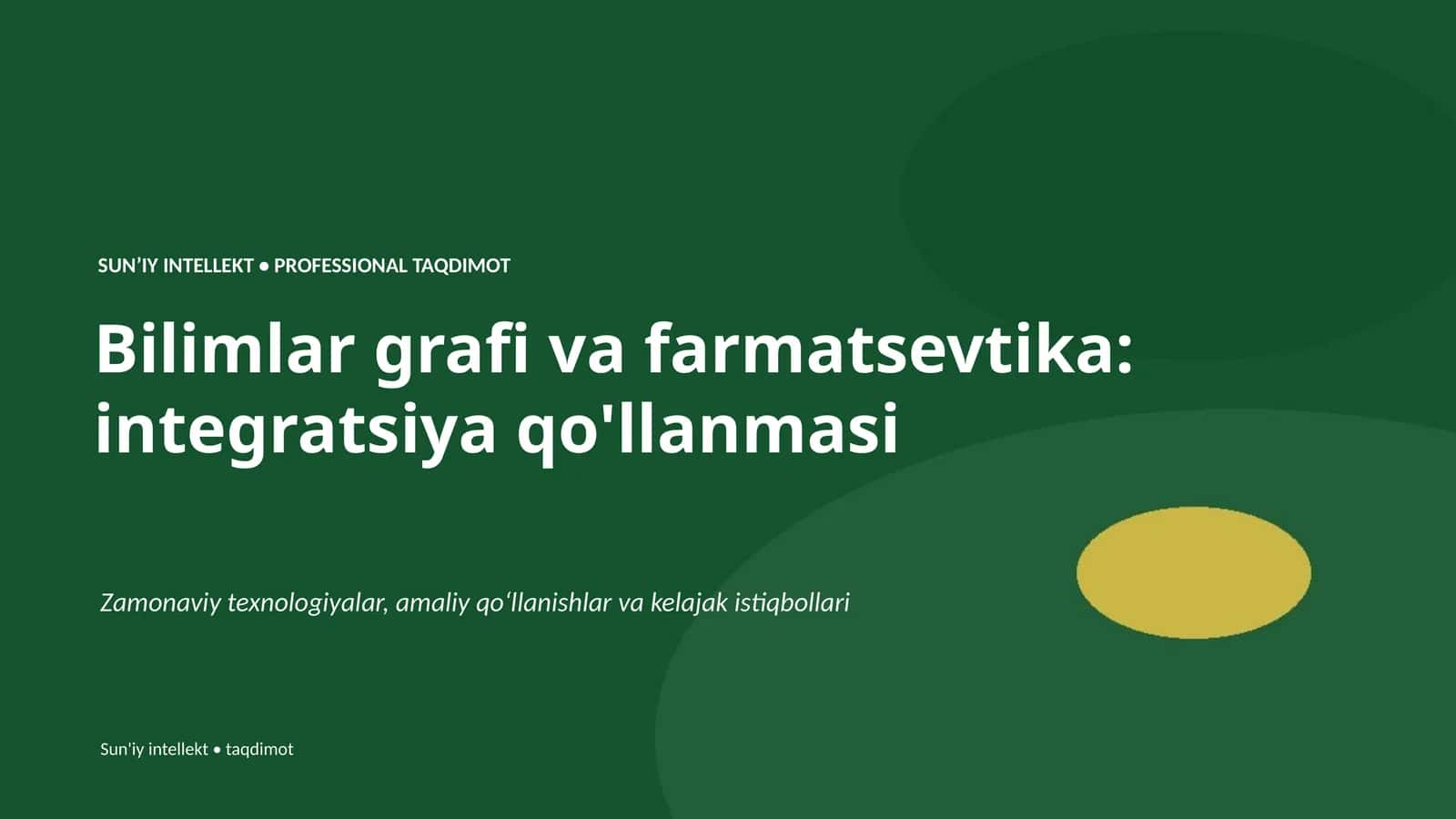 Bilimlar grafi va farmatsevtika: integratsiya qo'llanmasi