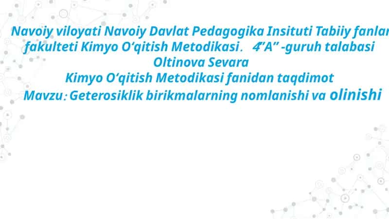 Kimyo Oʻqitish Metodikasi