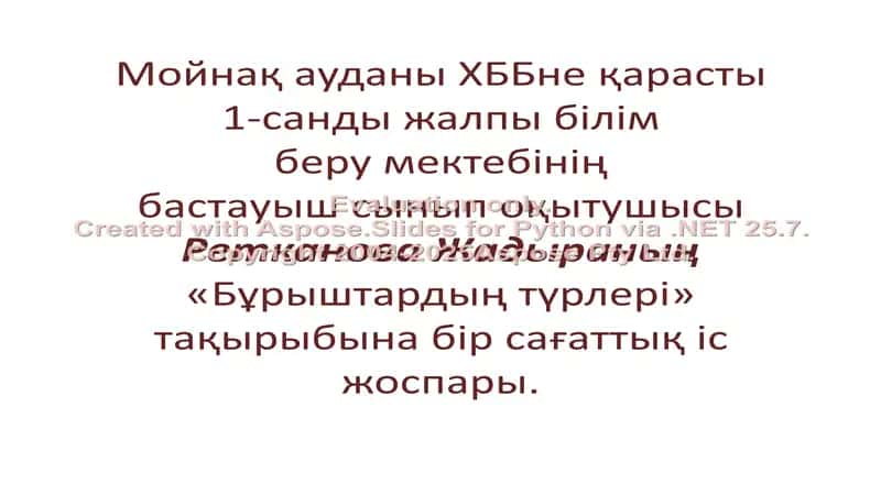 "Бұрыштардың түрлері"