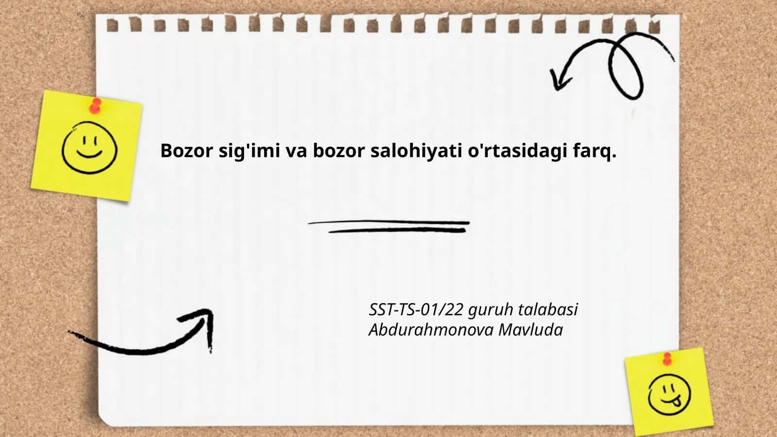 Bozor sig'imi va bozor salohiyati o'rtasidagi farq