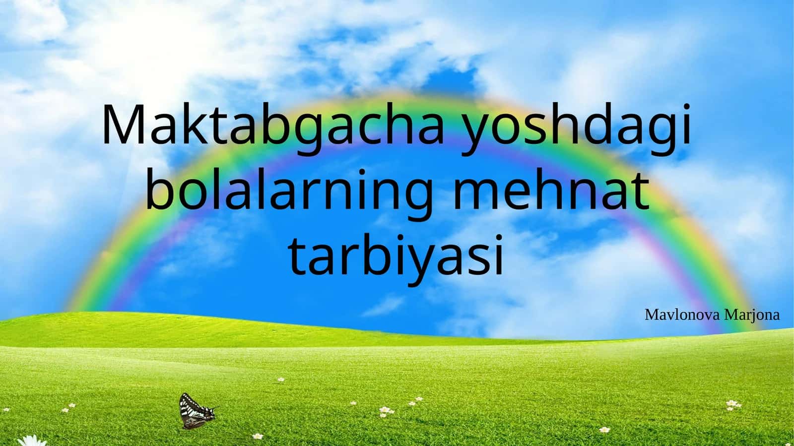 Maktabgacha yoshdagi bolalarning mehnat tarbiyasi