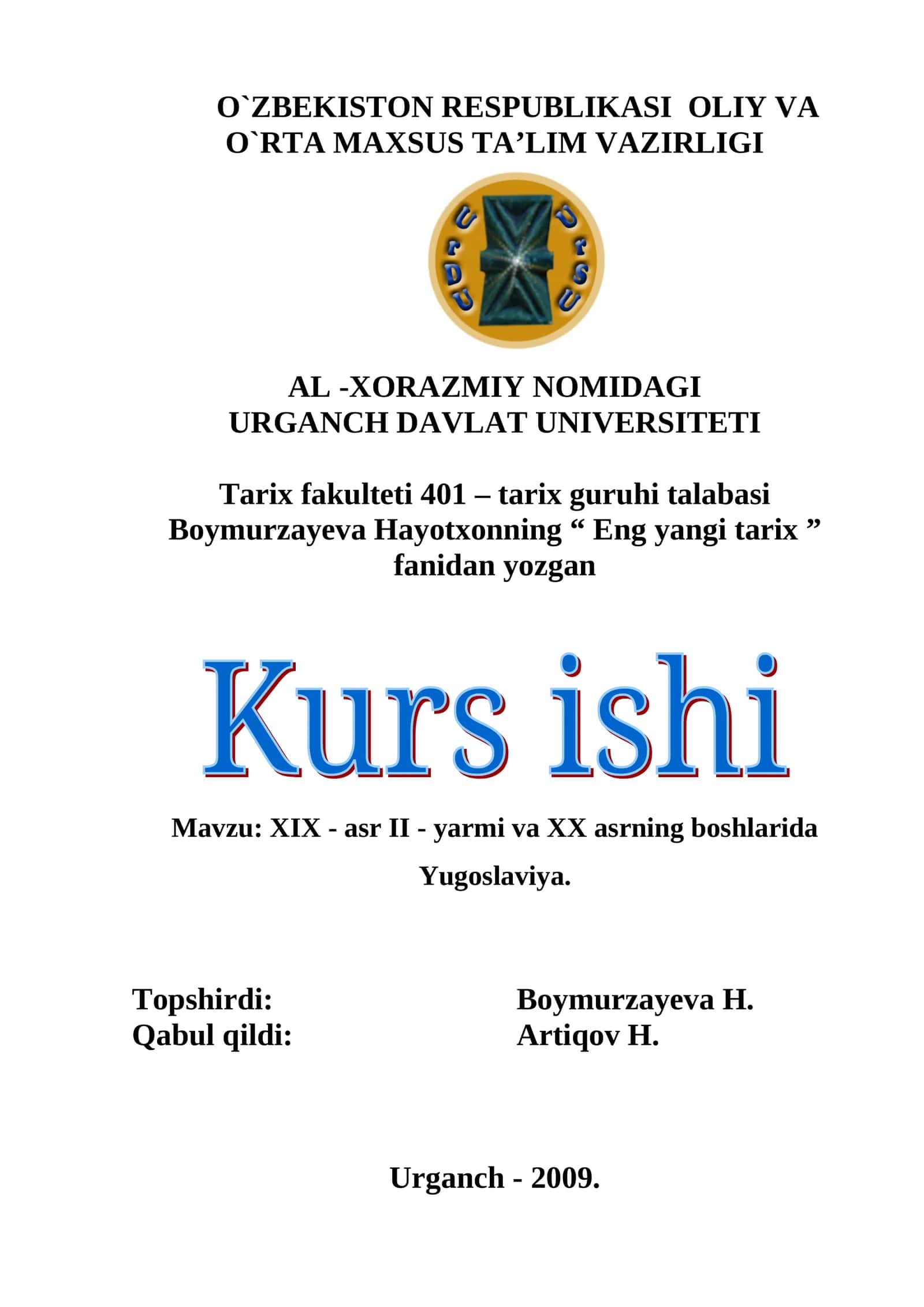 XIX - asr II - yarmi va XX asrning boshlarida Yugoslaviya