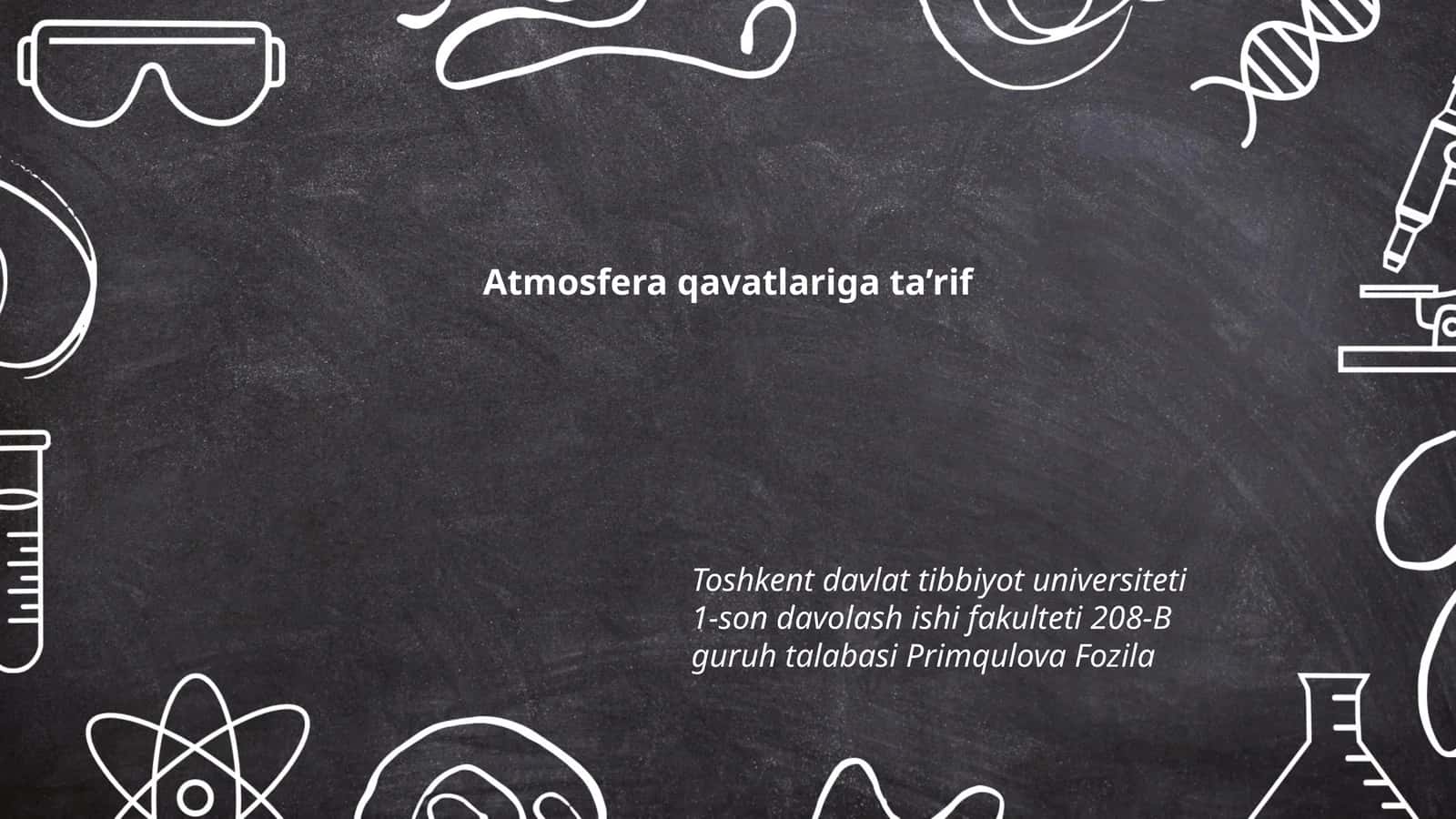 Atmosfera qavatlariga ta’rif