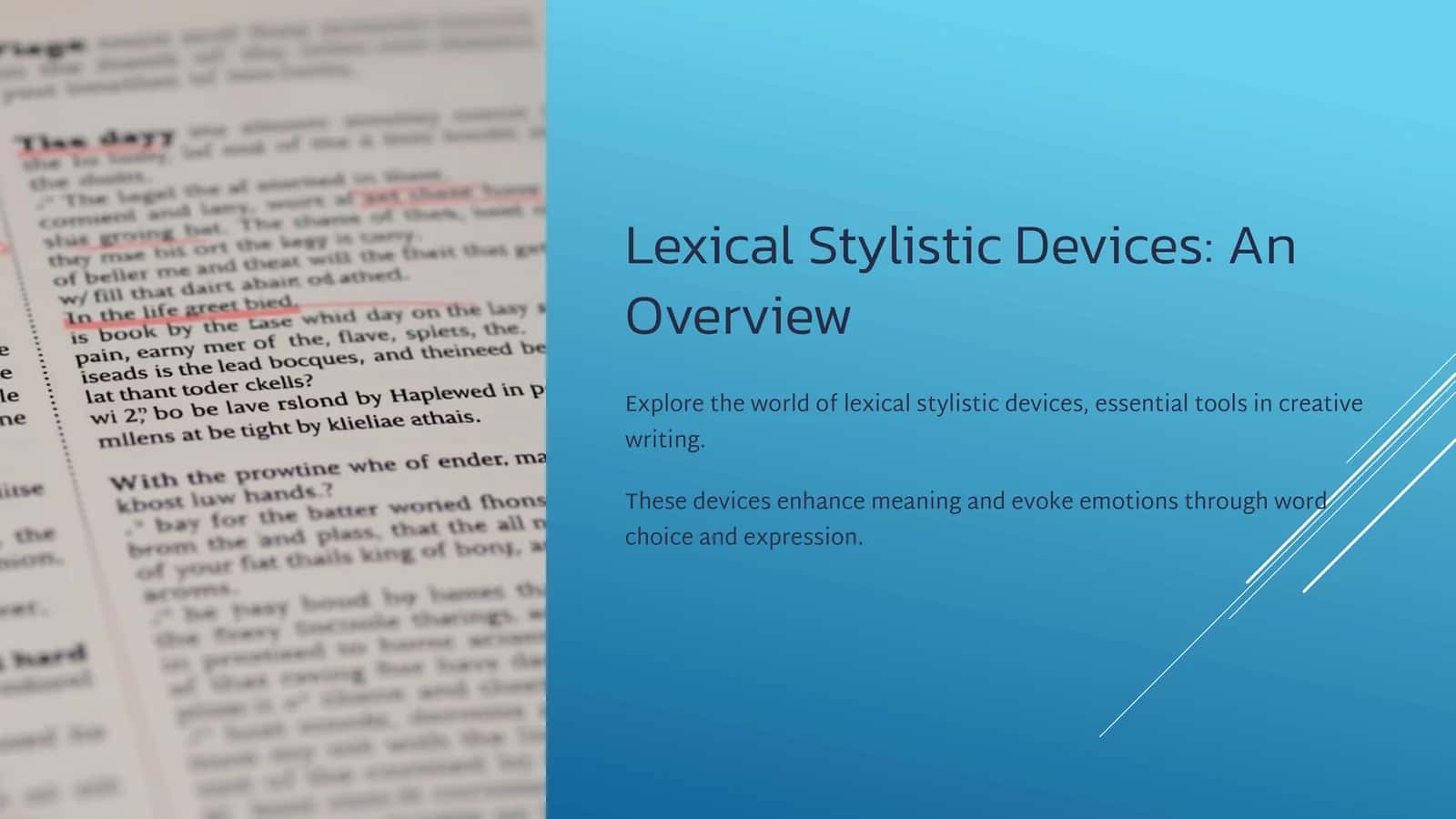 Lexical Stylistic Devices: An Overview