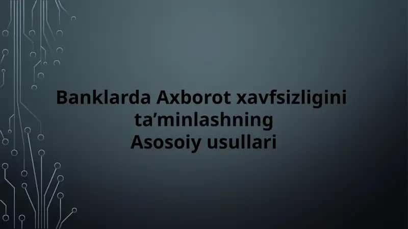 Axborot xavfsizligi