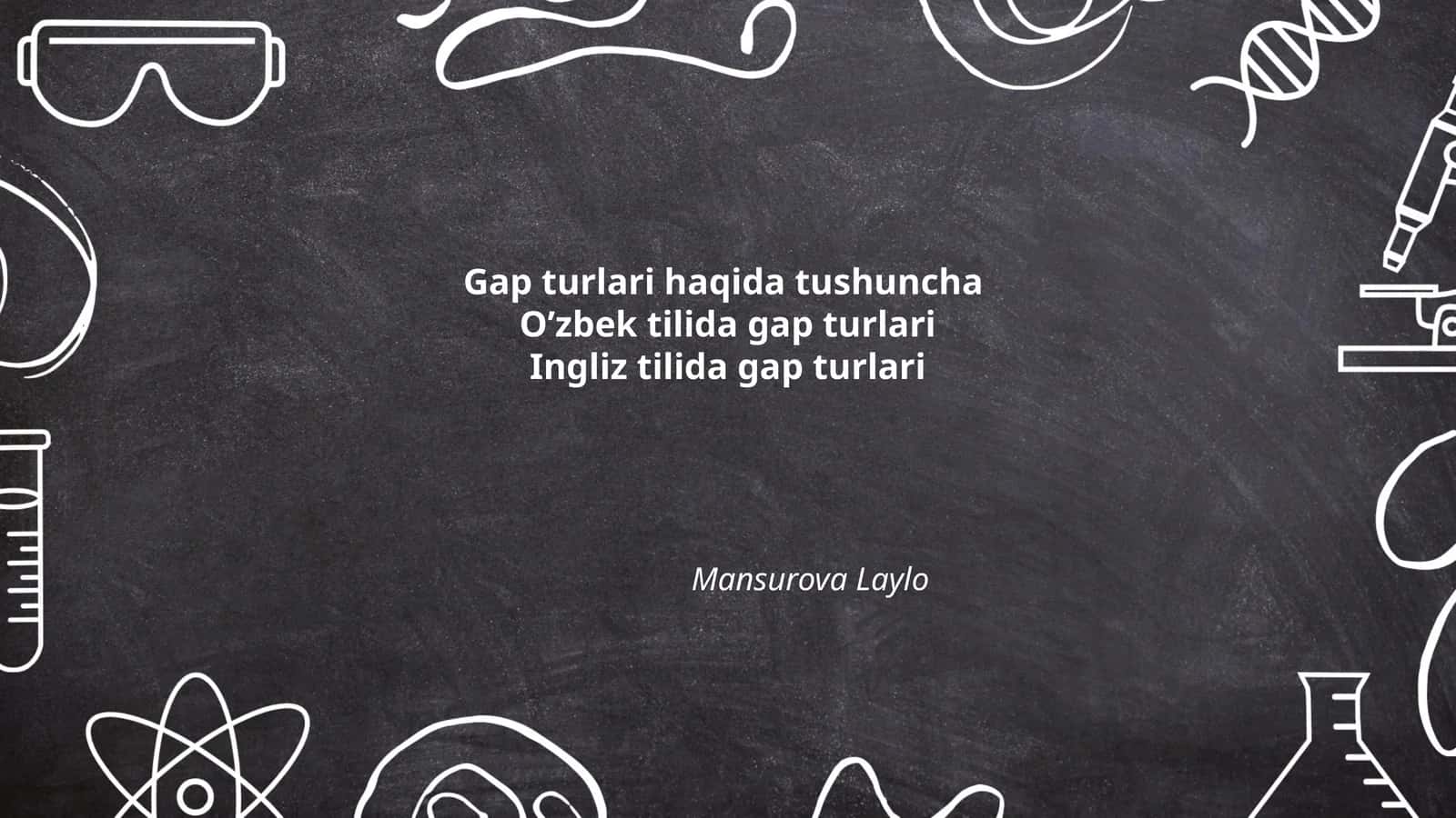 Gap turlari haqida tushuncha