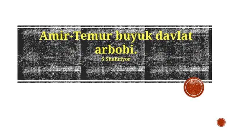 Amir-Temur buyuk davlat arbobi