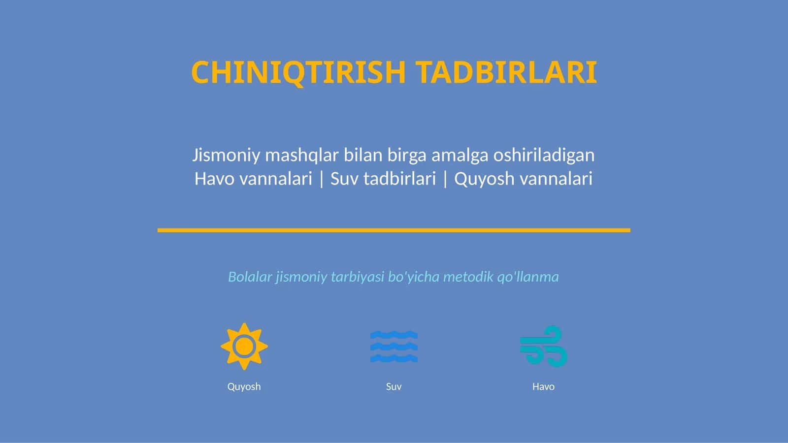 CHINIQTIRISH TADBIRLARI