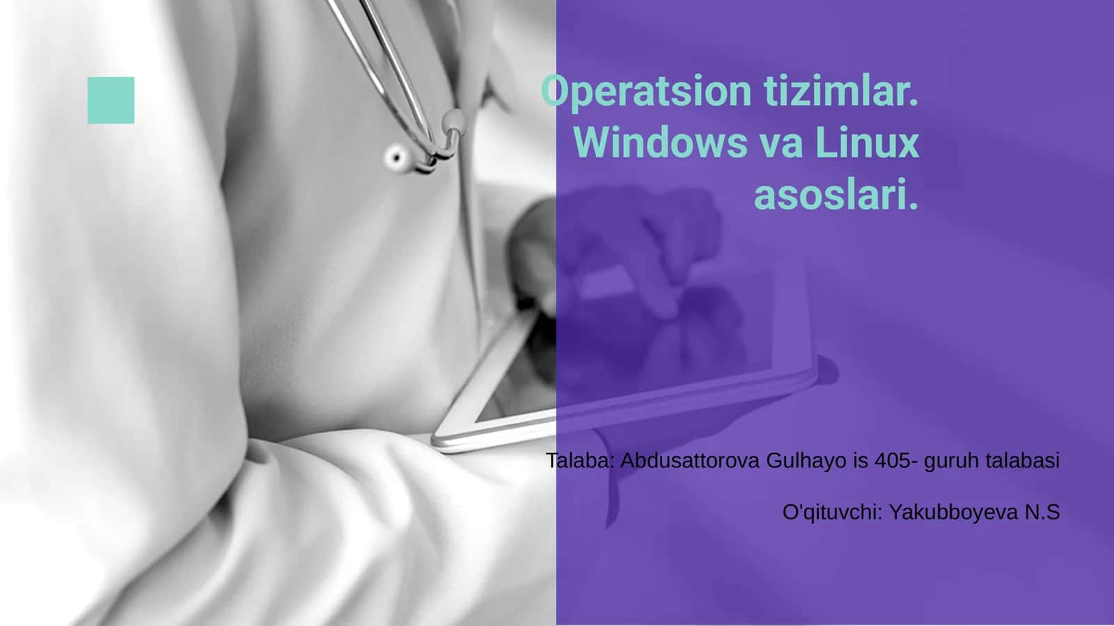 Operatsion tizimlar. Windows va Linux asoslari