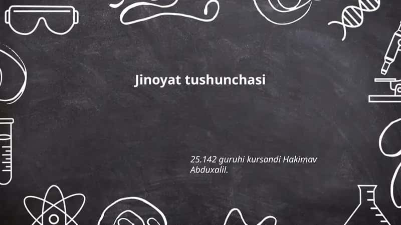 Jinoyat tushunchasi