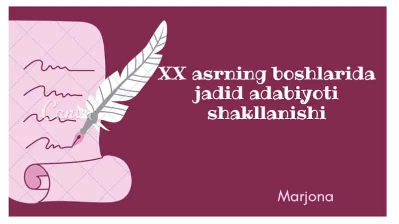 XX asrning boshlarida jadid adabiyoti shakllanishi