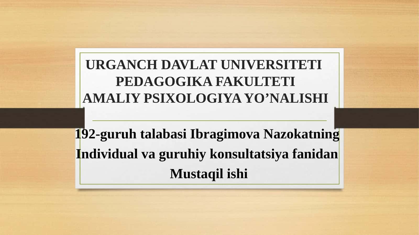 STRESSNIBARTARAF ETISH TRENINGLARI