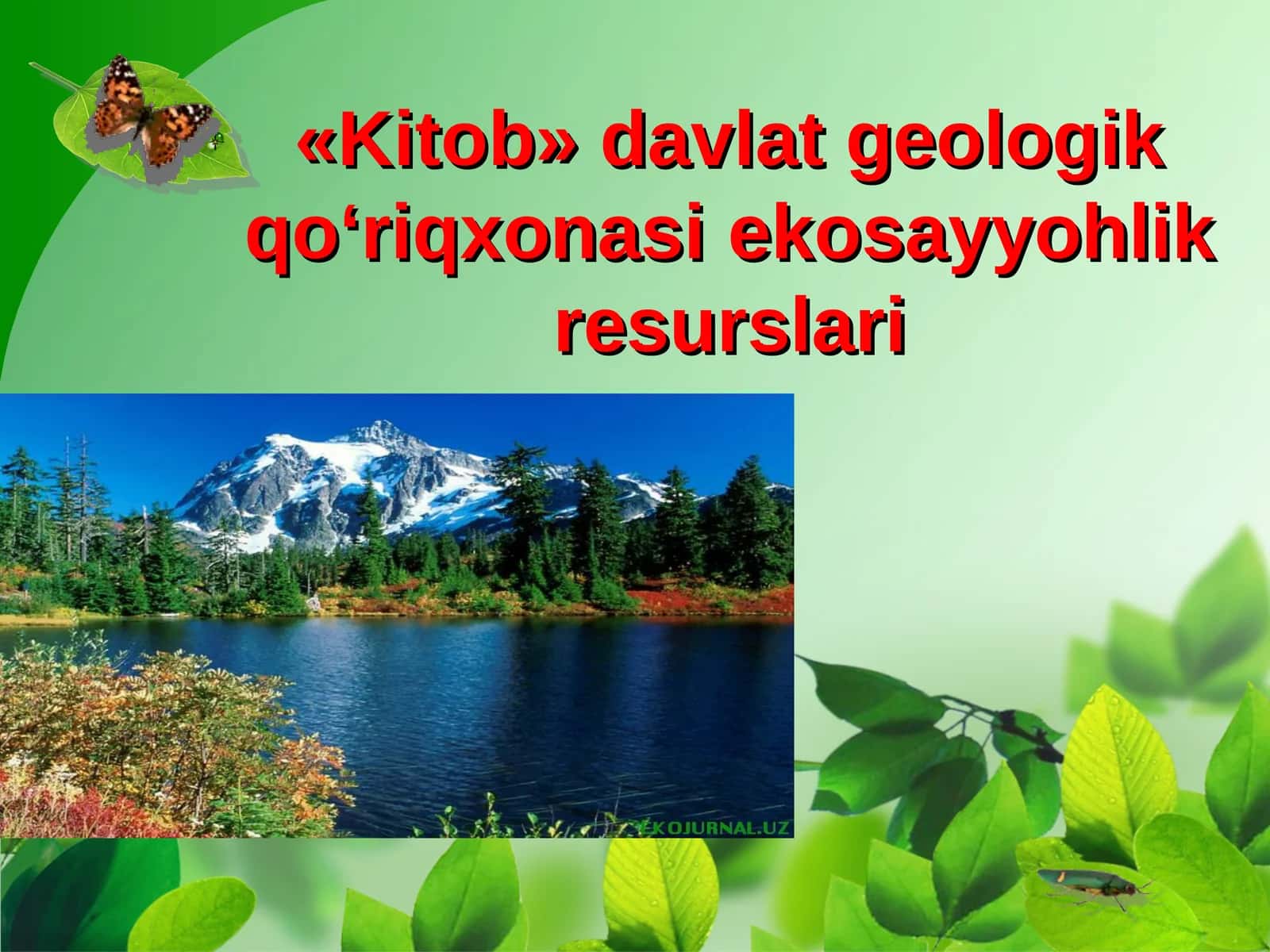 «Kitob» davlat geologik qo‘riqxonasi eko sayyohlik resurslari