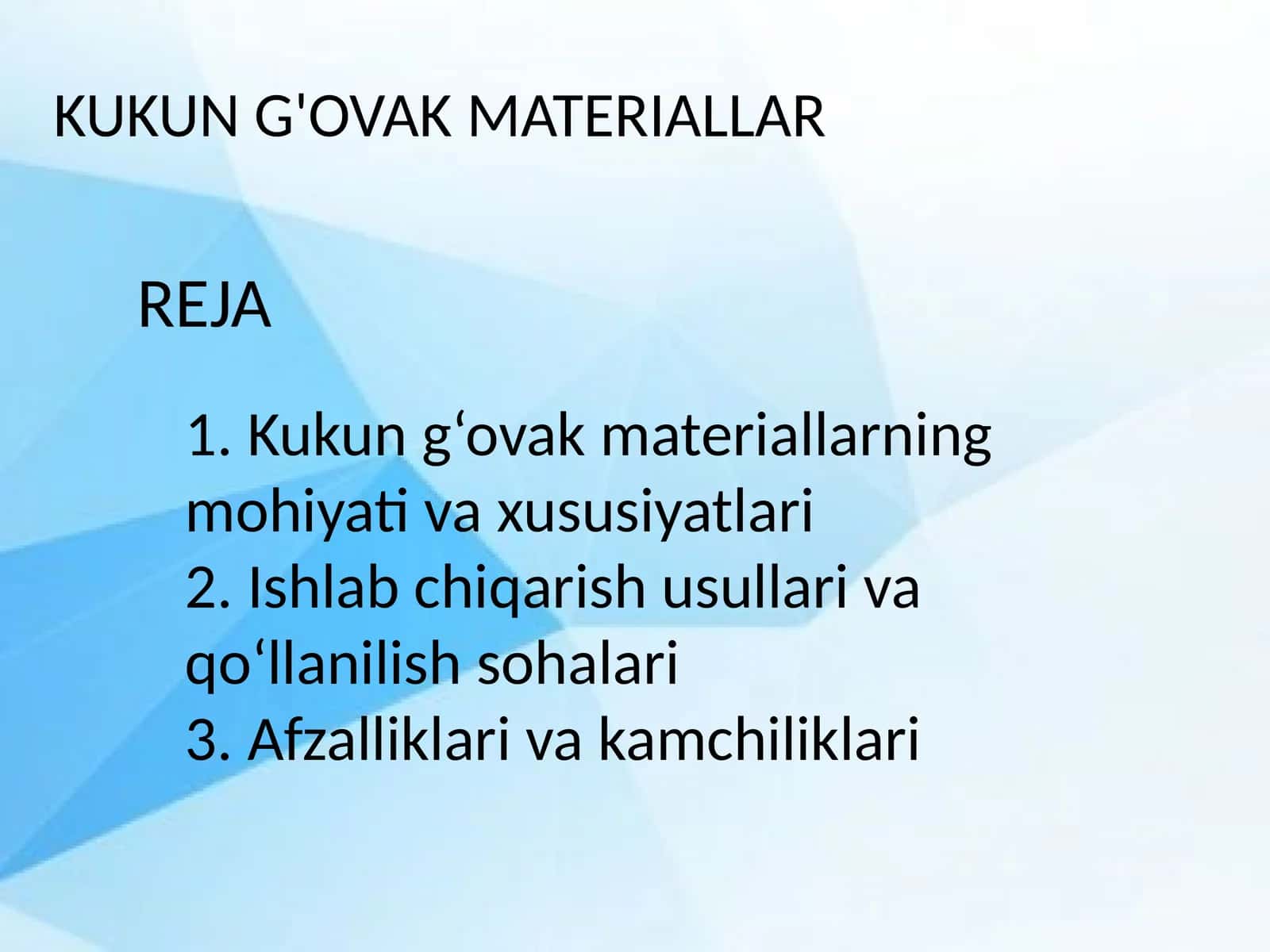 Kukung'ovakmateriallar