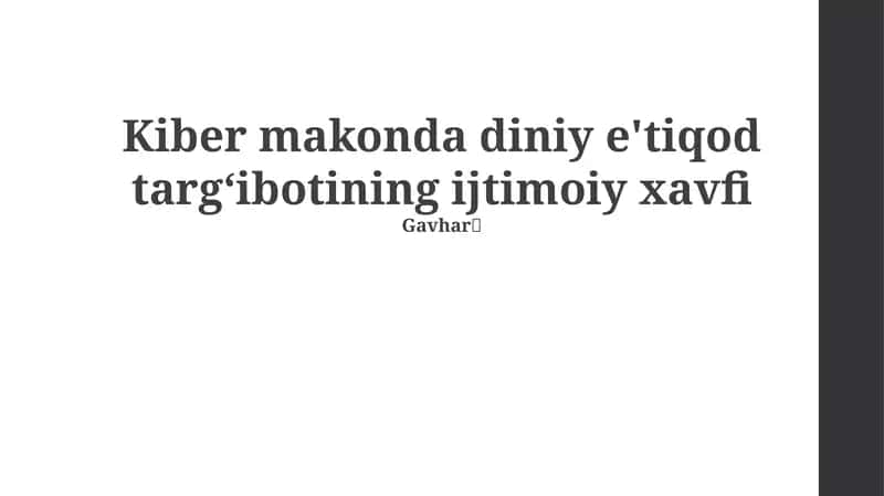 Kiber-targ'ibot va diniy e'tiqod