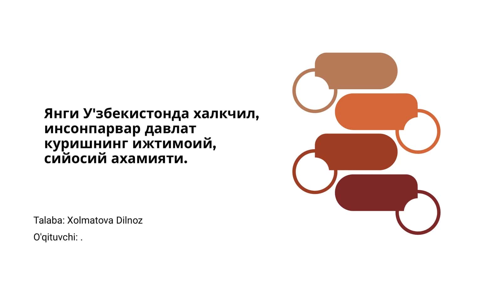 Янги У'збекистонда халкчил, инсонпарвар давлат куришнинг ижтимоий, сийосий ахамияти