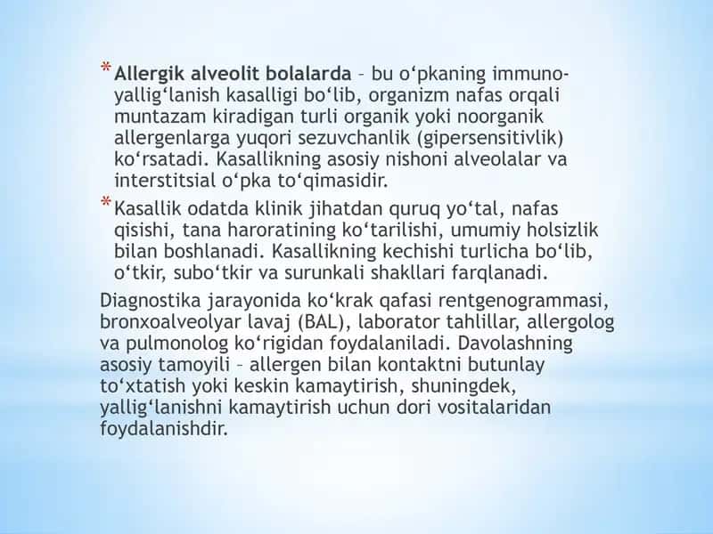 Allergikal veolit būlalarda