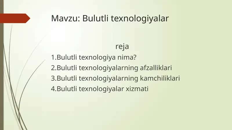 Bulutli  texnologiyalar