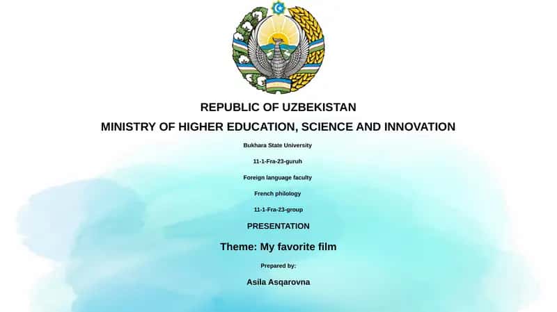 My favorite film