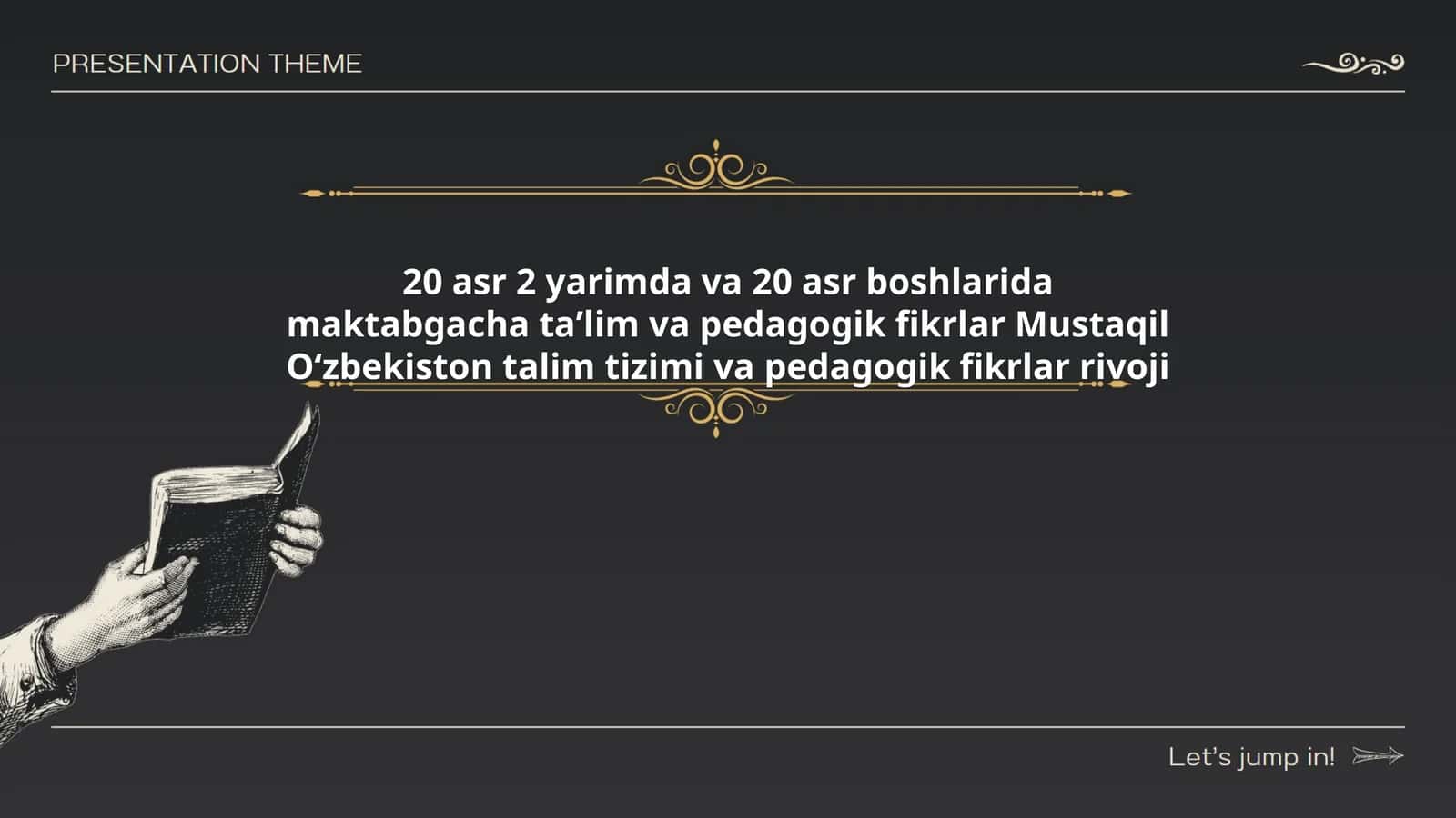 20 asr 2 yarimda va 20 asr boshlarida maktabgacha taʼlim va pedagogik fikrlar Mustaqil Oʻzbekiston talim tizimi va pedagogik fikrlar rivoji