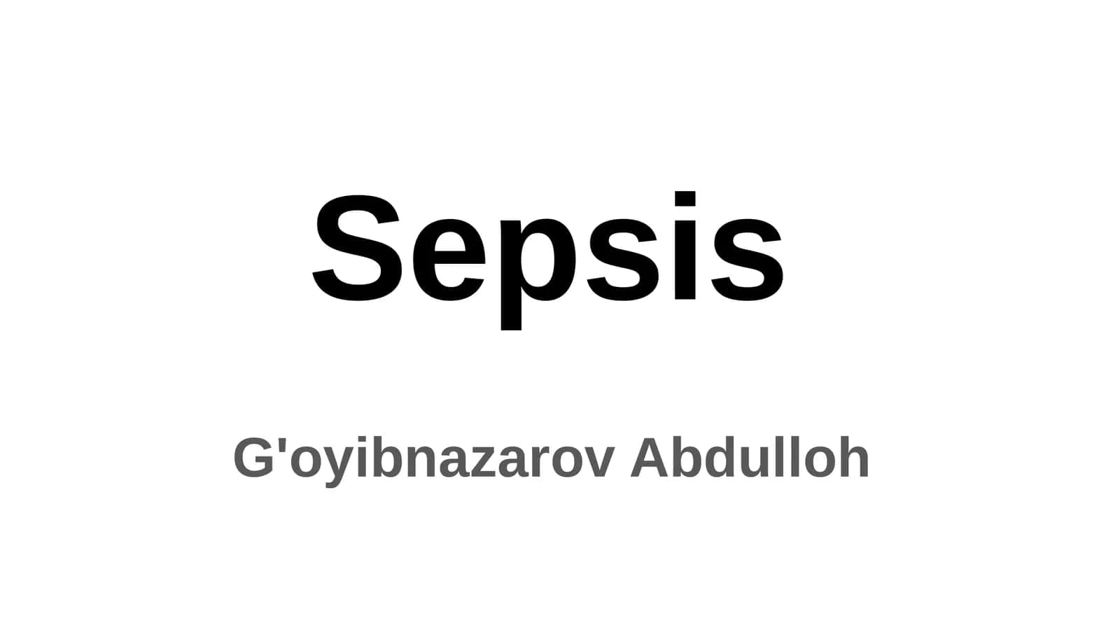 Sepsis