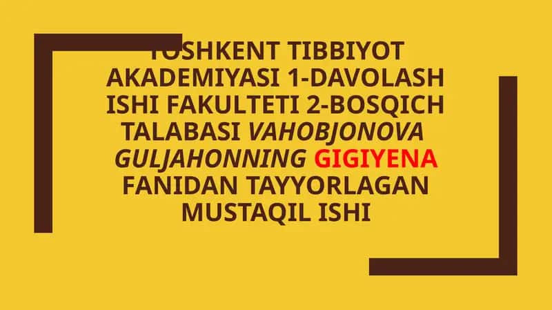 Kiyim-boshlar va oyoq kiyimlarigigiyenasi