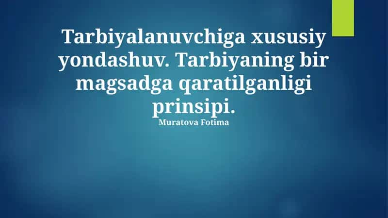 O'z-o'zini tarbiyalash mashqlari