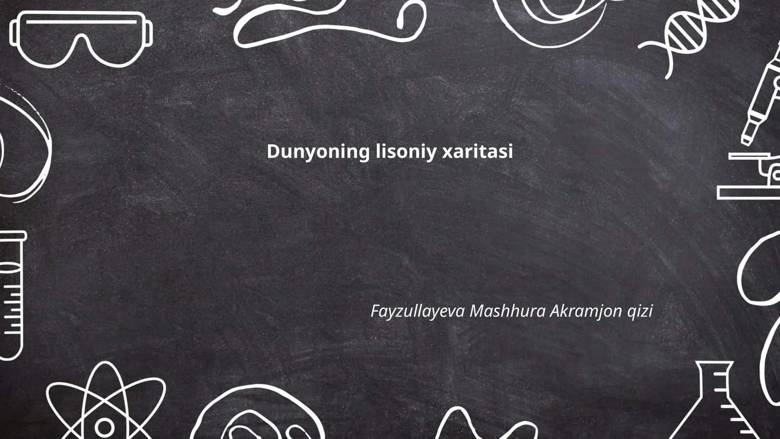Dunyoning lisoniy xaritasi