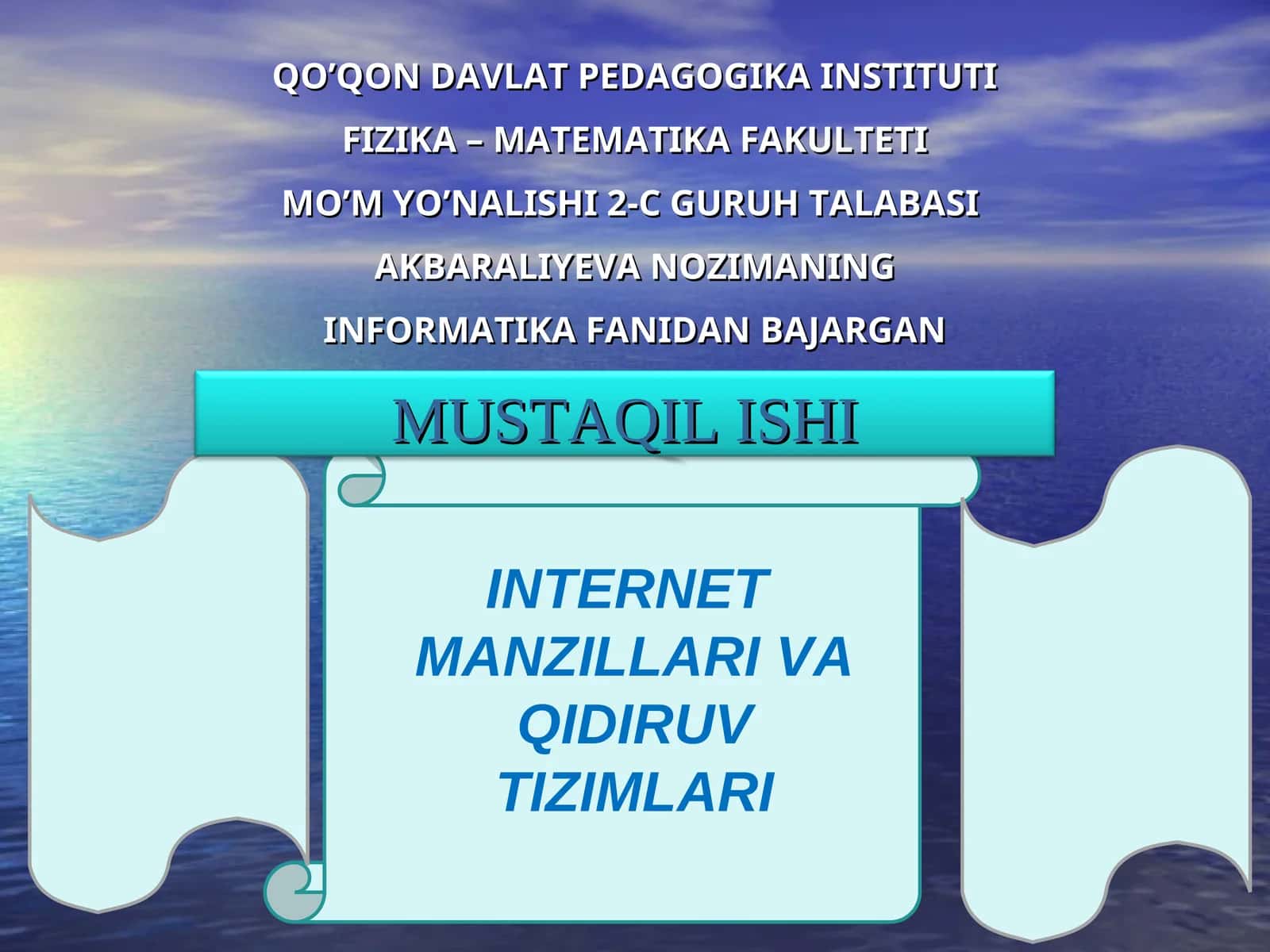 Internet manzillari va qidiruv tizimlari