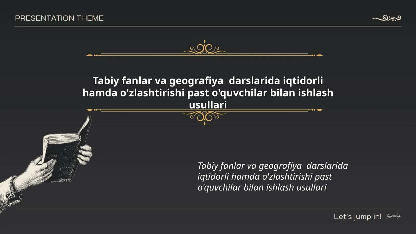 Tabiy fanlar va geografiya darslarida iqtidorli hamda o'zlashtirishi past o'quvchilar bilan ishlash usullari