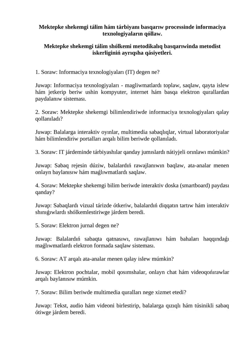Informatsiya texnologiyalari