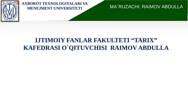 Folklor va nomoddiy madaniy merosning o‘lkashunoslik fanida tutgan o‘rni