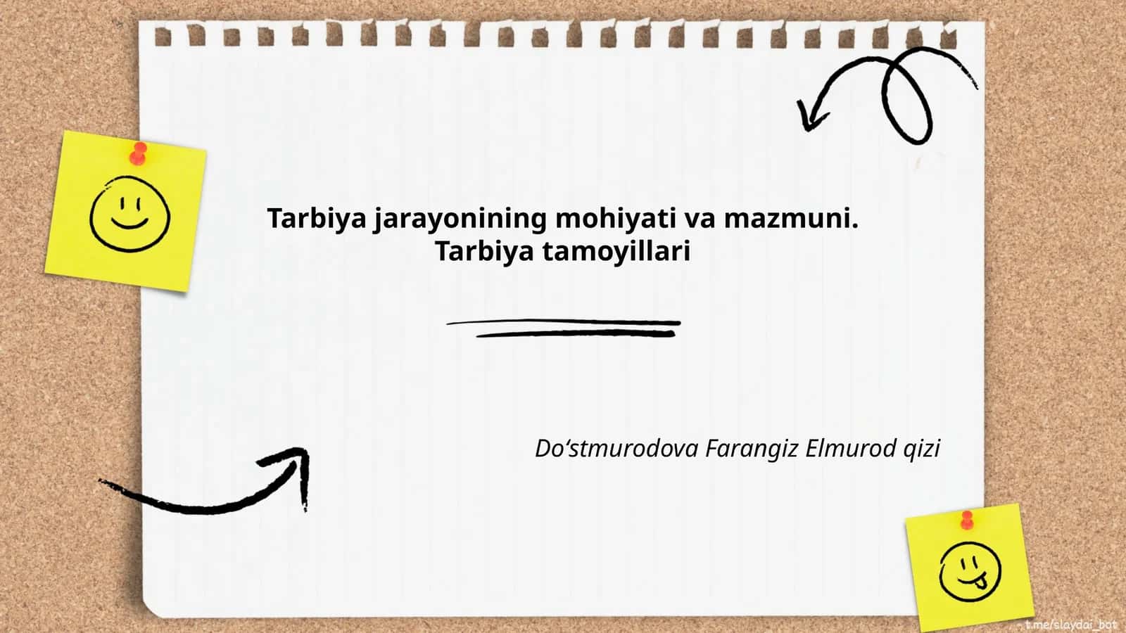 Tarbiya jarayonining mohiyati va mazmuni