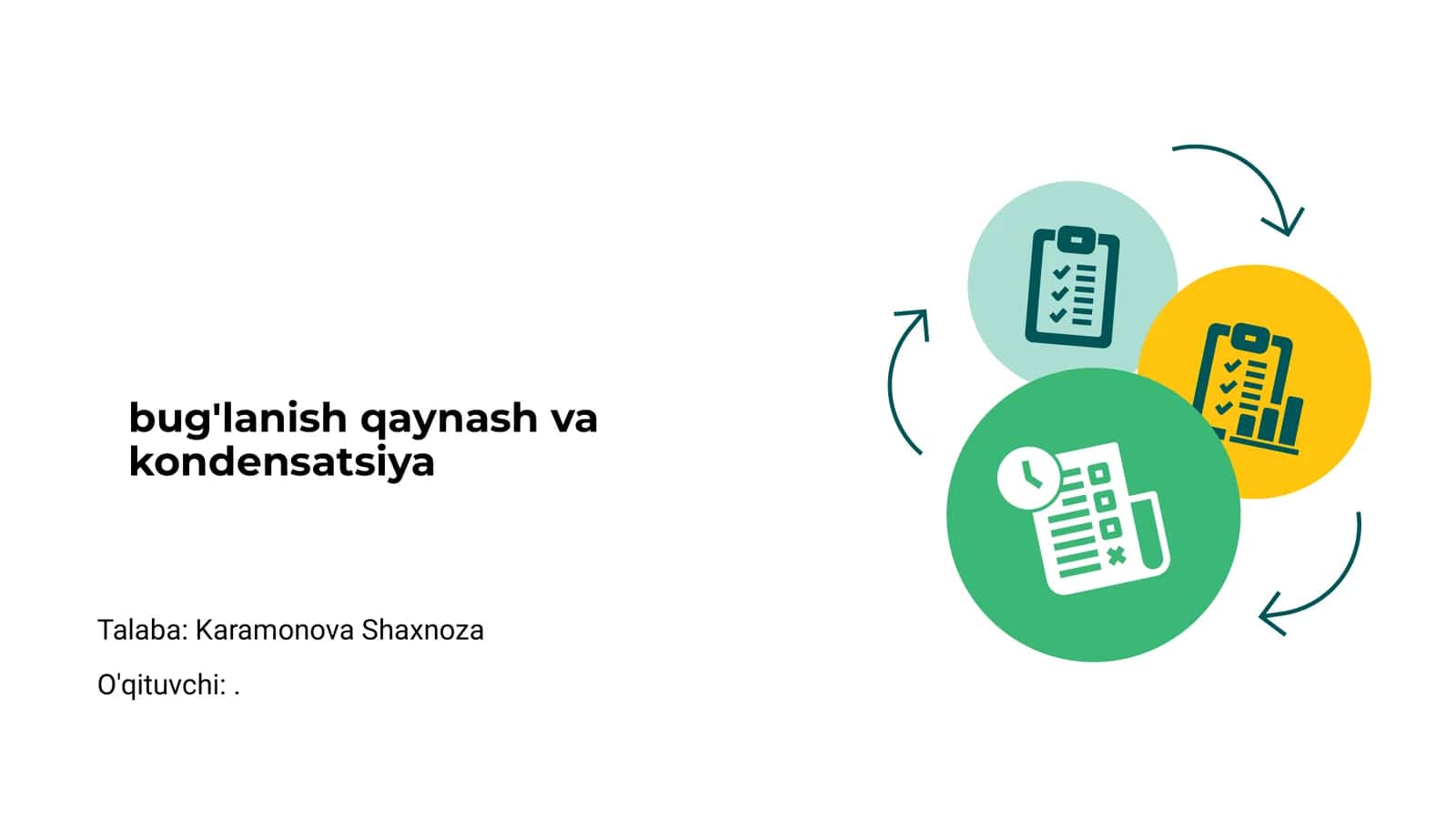 Bug'lanish va qaynash tushunchasi