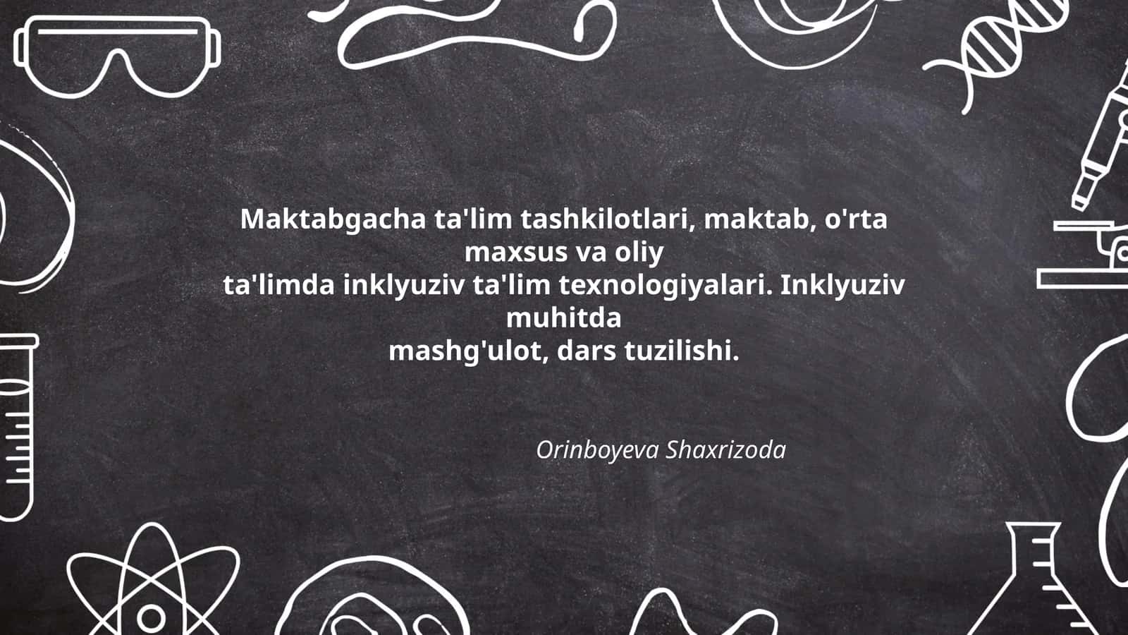 Inklyuziv Ta'lim Texnologiyalari