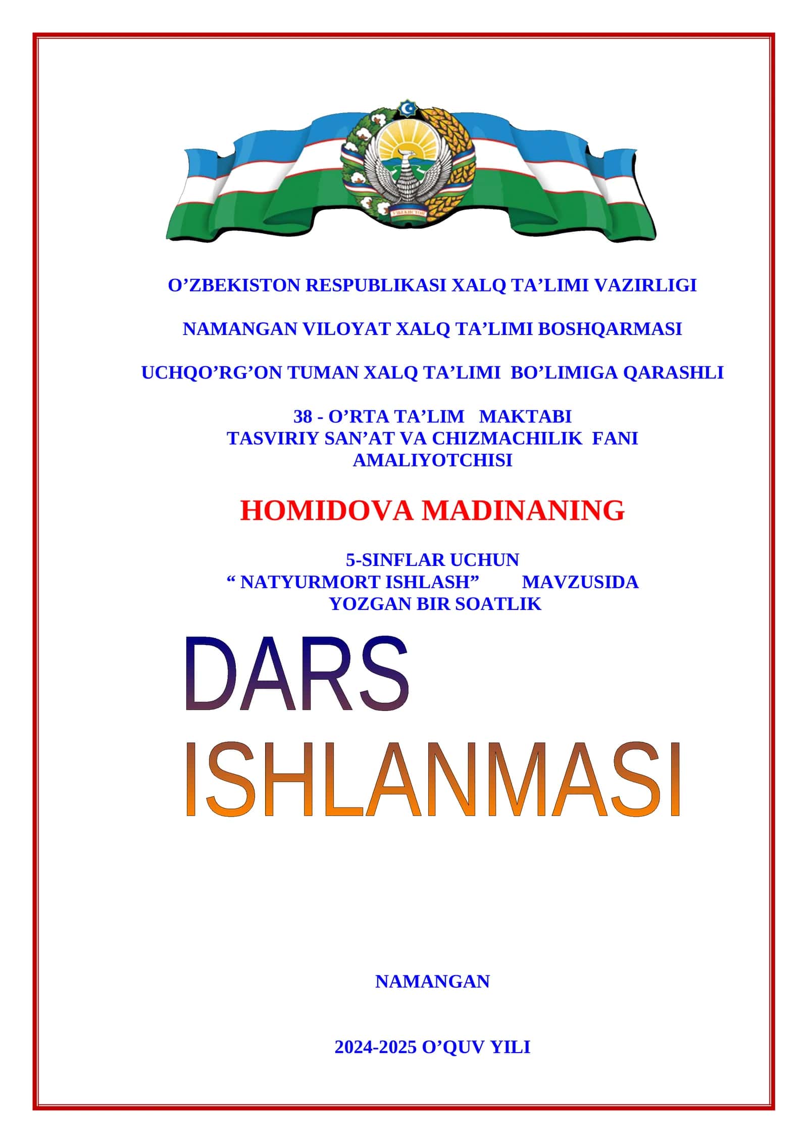 NATYURMORT ISHLASH