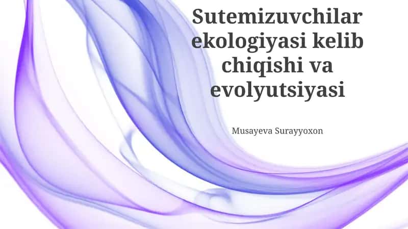 Filtrlash oziqlantiruvchilarning kelib chiqishi
