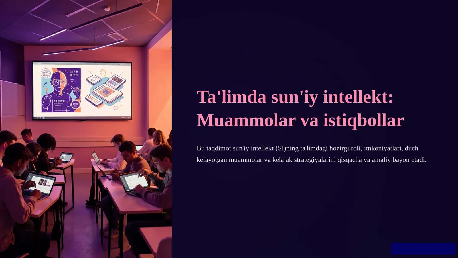 Ta'limda sun'iy intellekt: Muammolar va istiqbollar