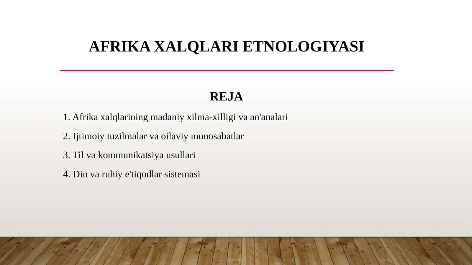 Afrika xalqlari etnologiyasi