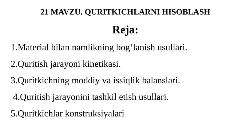 QURITKICHLARNI HISOBLASH