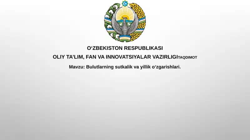 Bulutlarning sutkalik va yillik o'zgarishlari